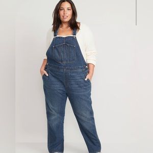 Old Navy Slouchy Straight Non-Stretch Jean Overalls for Women